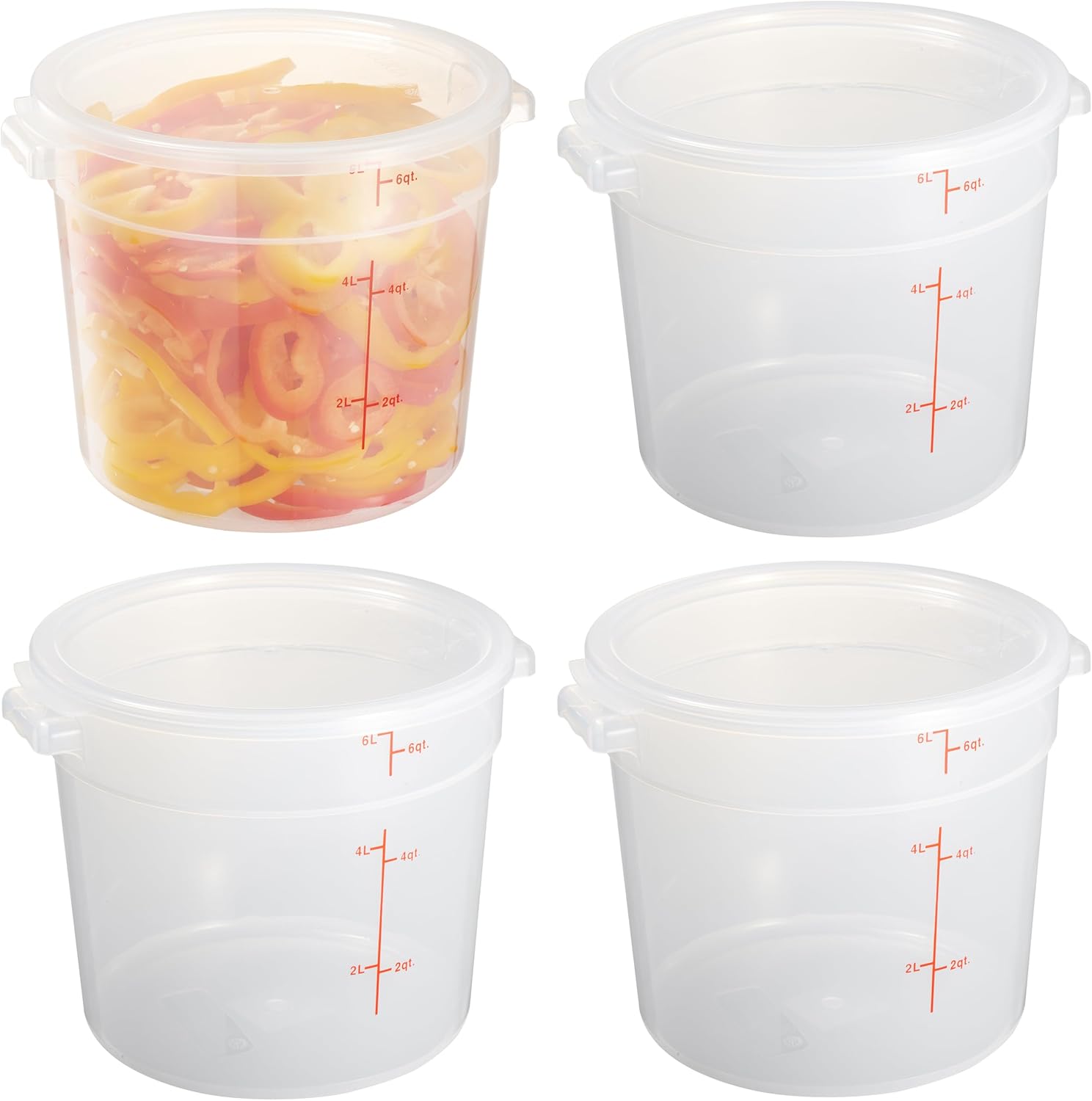 6 Quart Translucent Food Stora - Food Storage Quart Containers のレビューと価格
