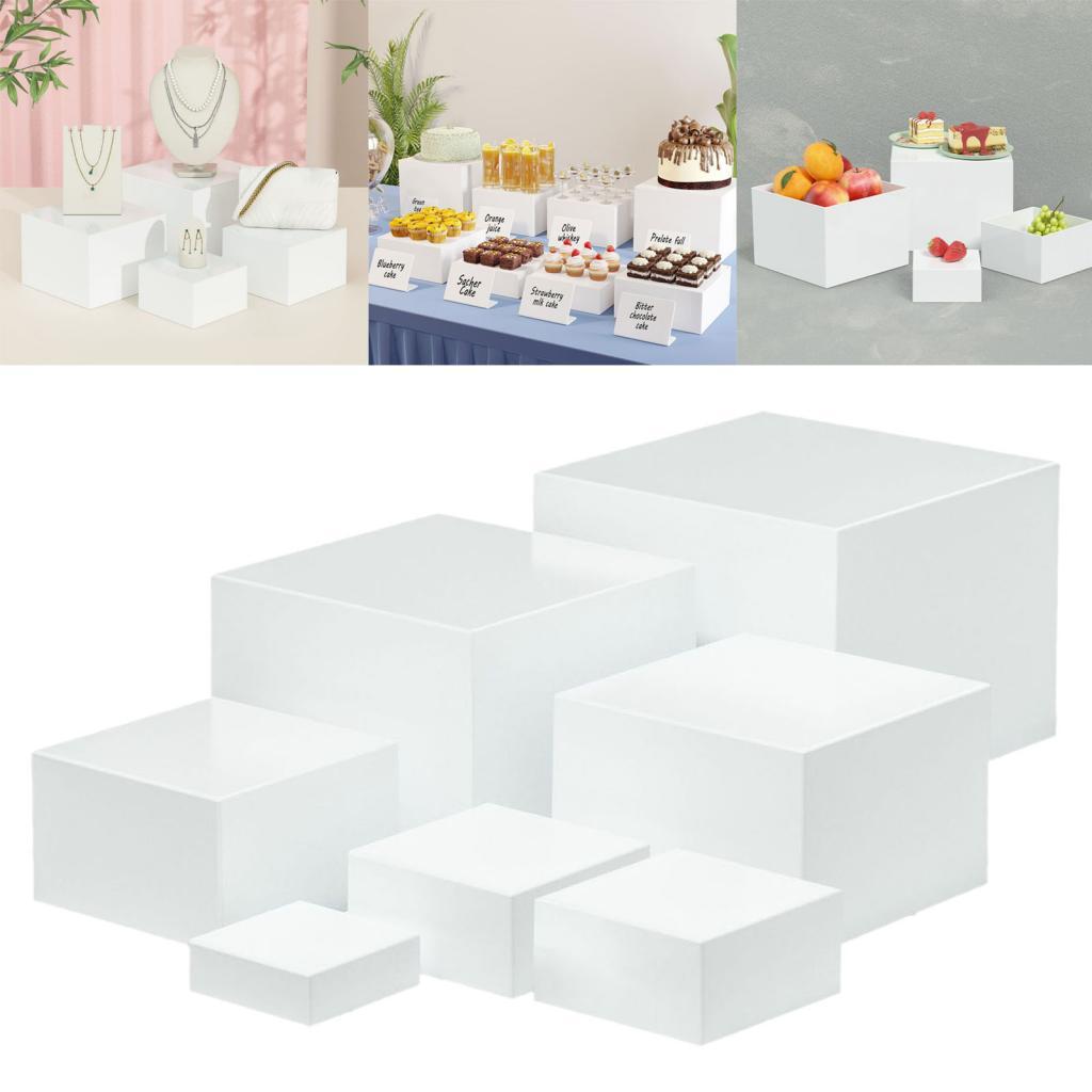 7 Pieces Acrylic Cube Display  - Food Storage On Table のレビューと価格