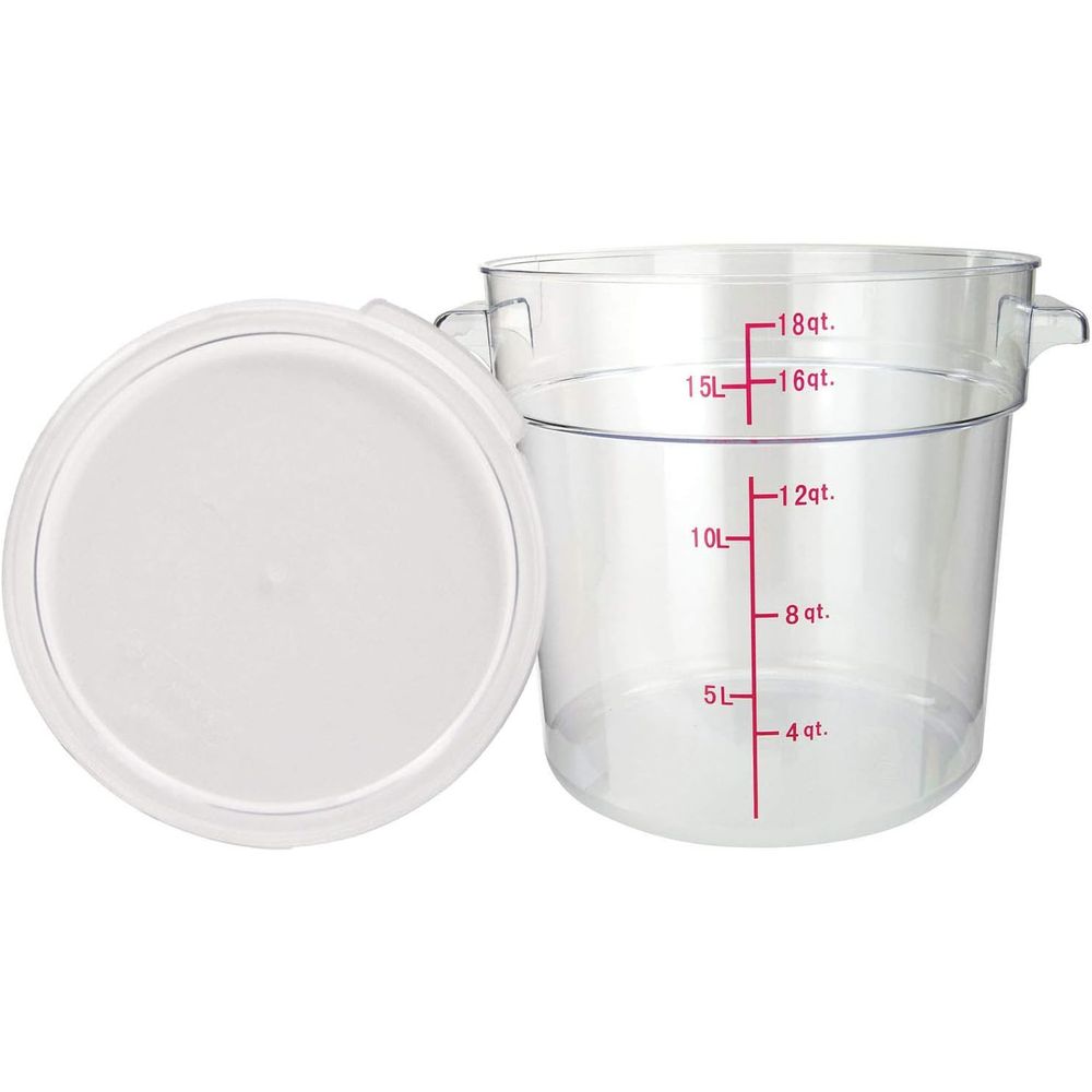18-Quart Round Clear Food Stor - Food Storage Quart Containers のレビューと価格