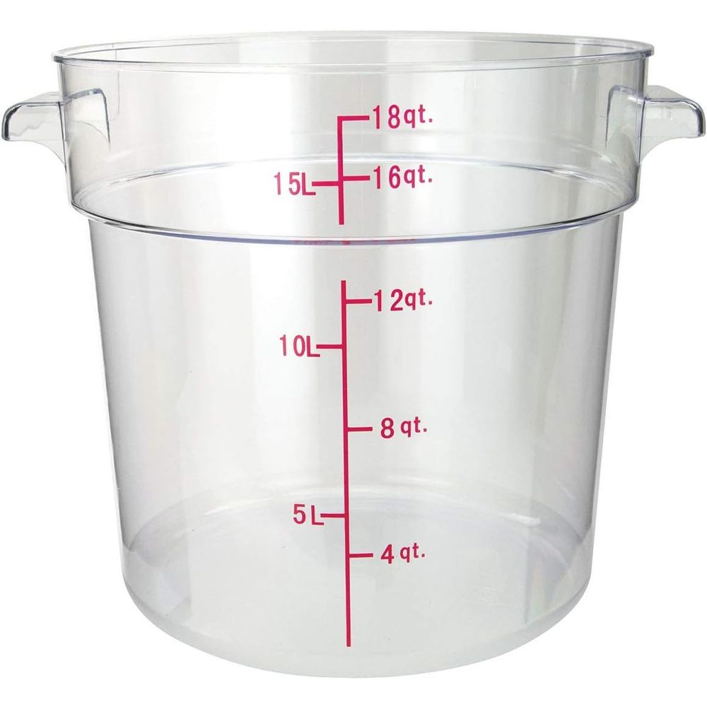 18-Quart Round Clear Food Stor - Food Storage Quart Containers のレビューと価格
