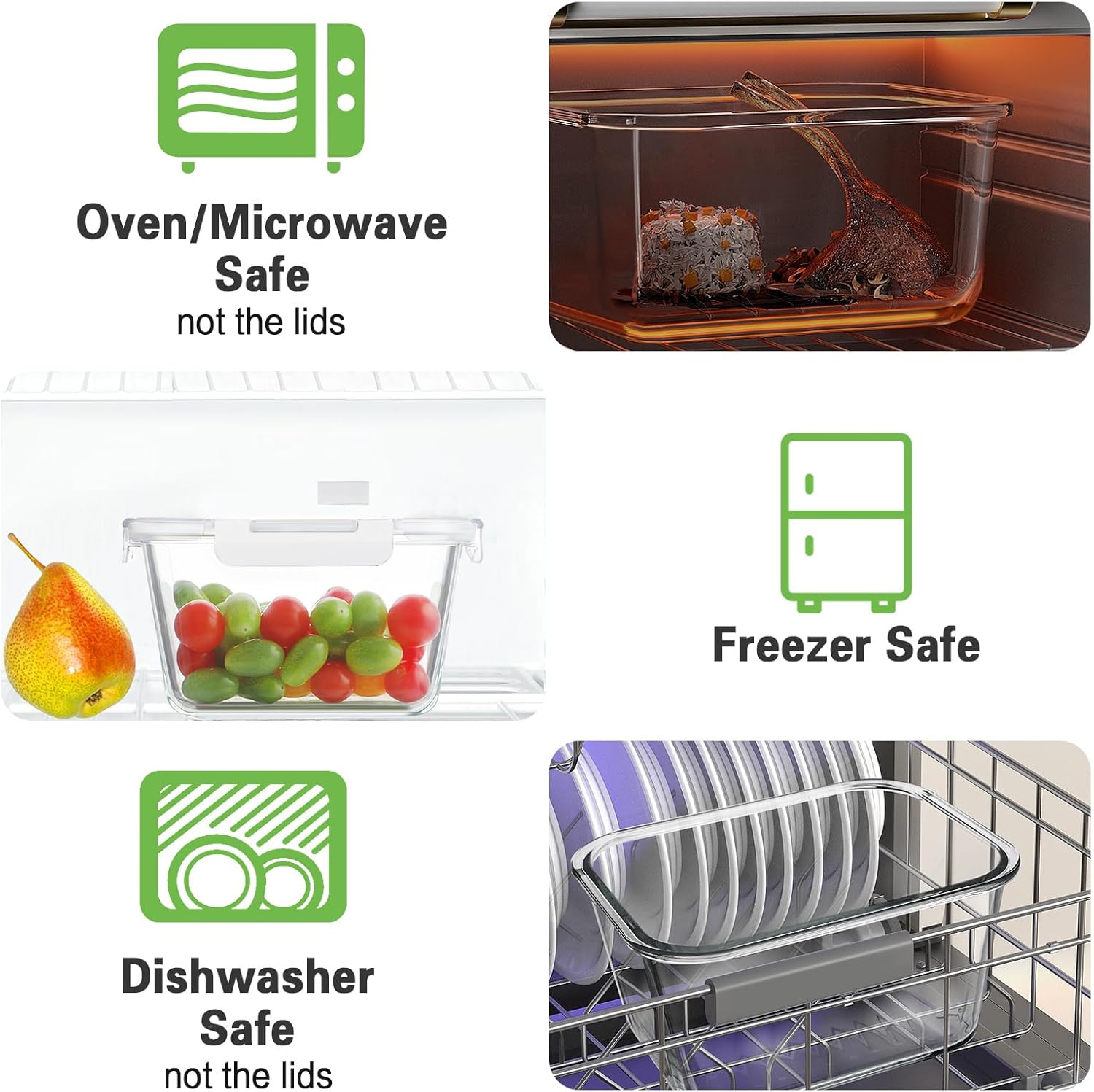 Large Glass Food Storage Conta - Food Storage Box Large のレビューと価格