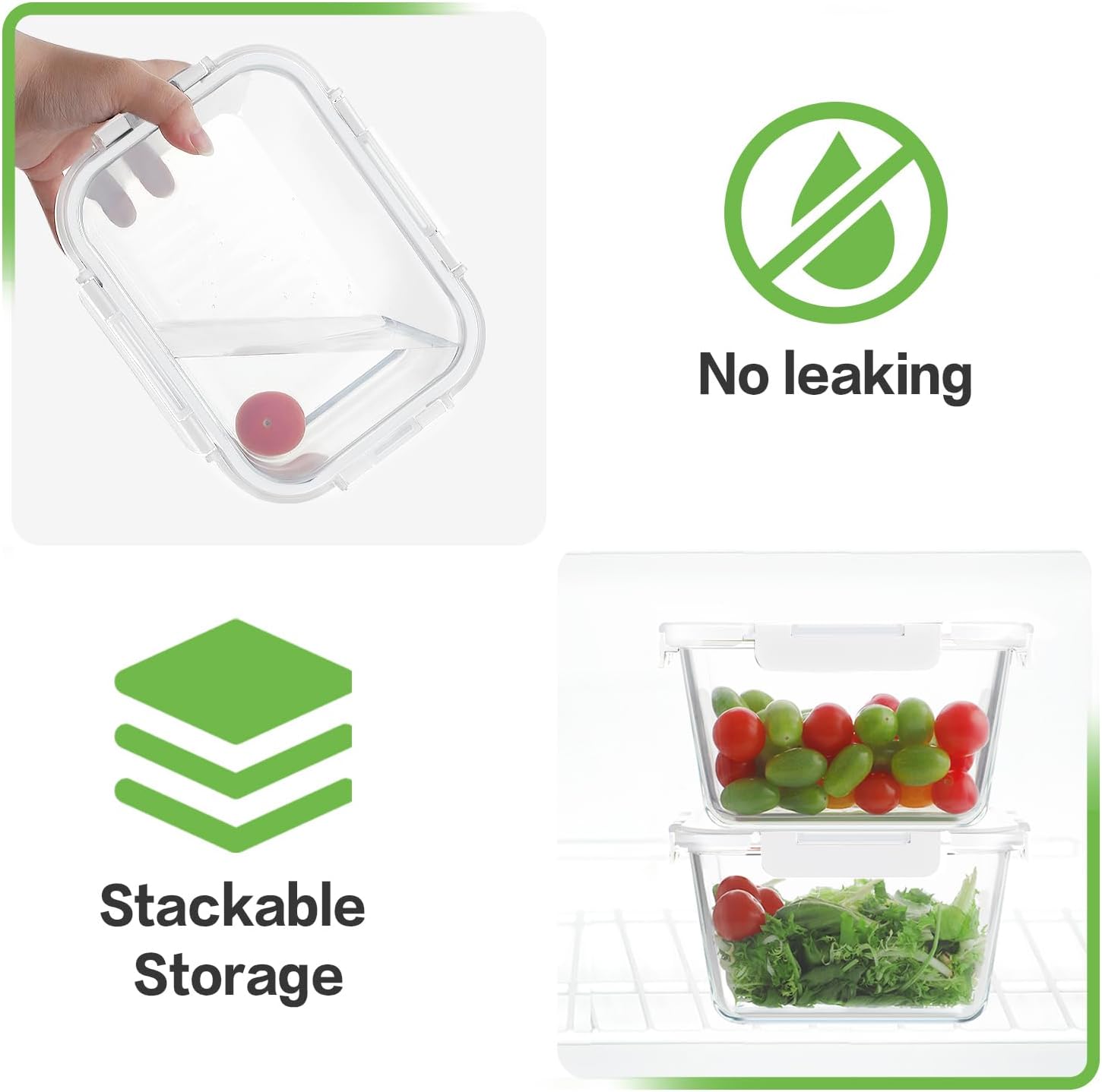 Large Glass Food Storage Conta - Food Storage Box Large のレビューと価格
