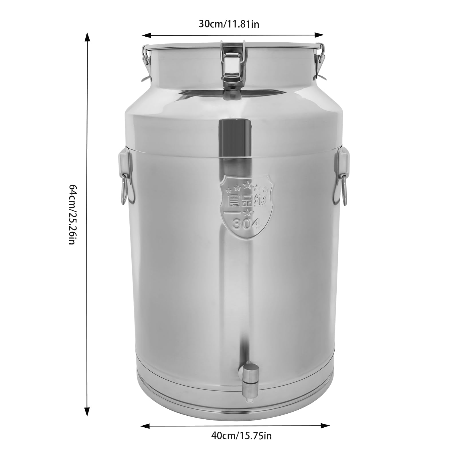 76L/20Gal Milk Can with Spigot - Food Storage In Cooler のレビューと価格