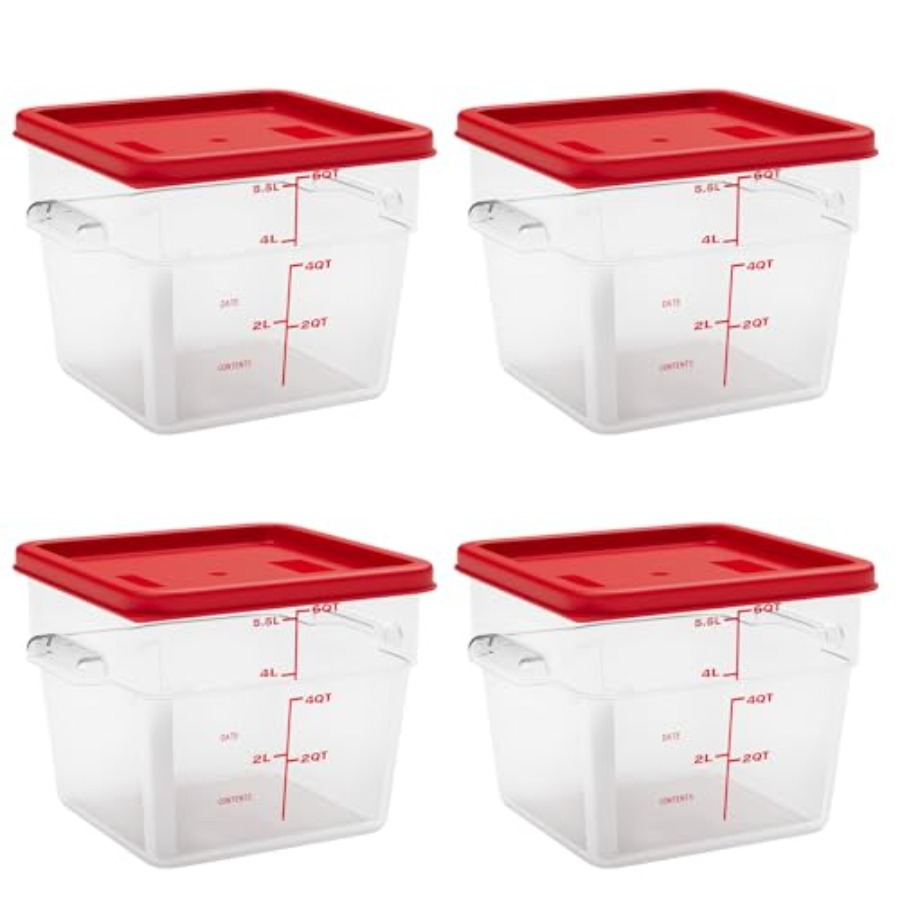 6 Quart Set of 4 Food Storage  - Food Storage Quart Containers のレビューと価格