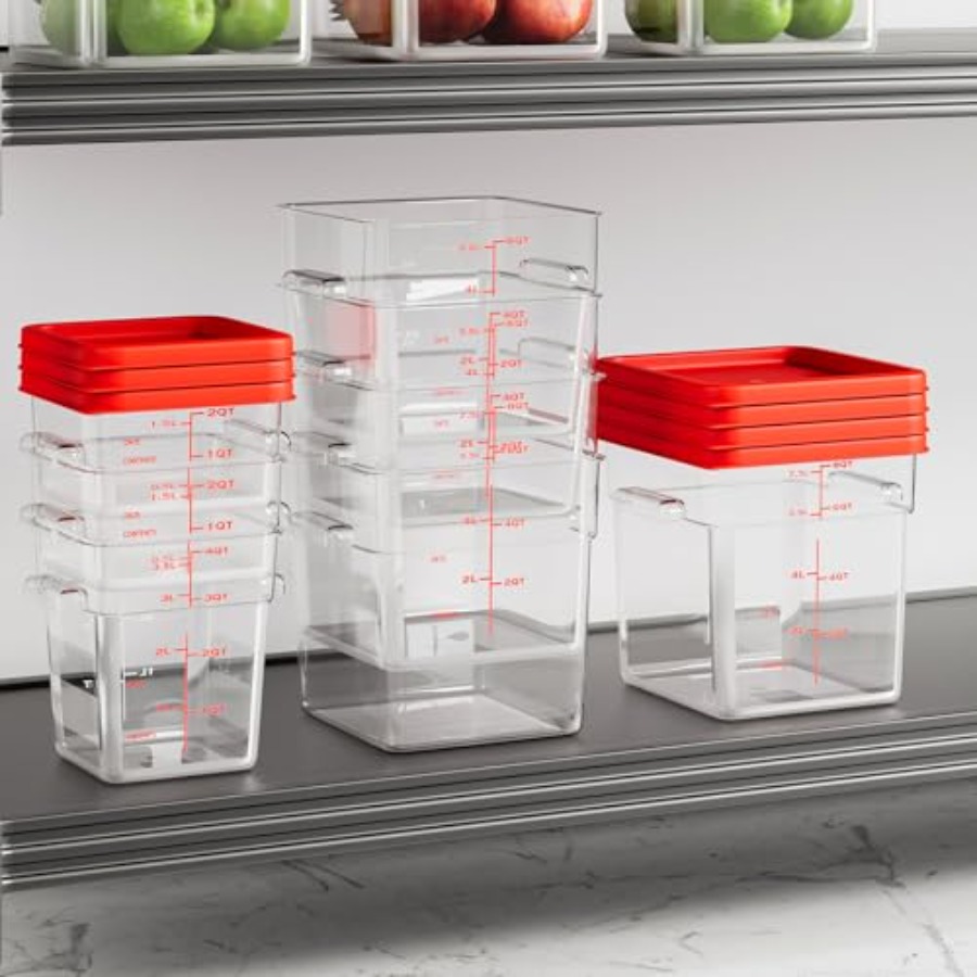 6 Quart Set of 4 Food Storage  - Food Storage Quart Containers のレビューと価格