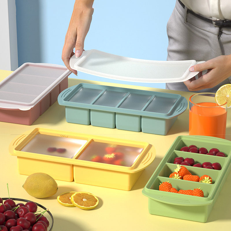 Silicone Freezer Tray With Lid - Xl Food Storage Containers With Lids のレビューと価格
