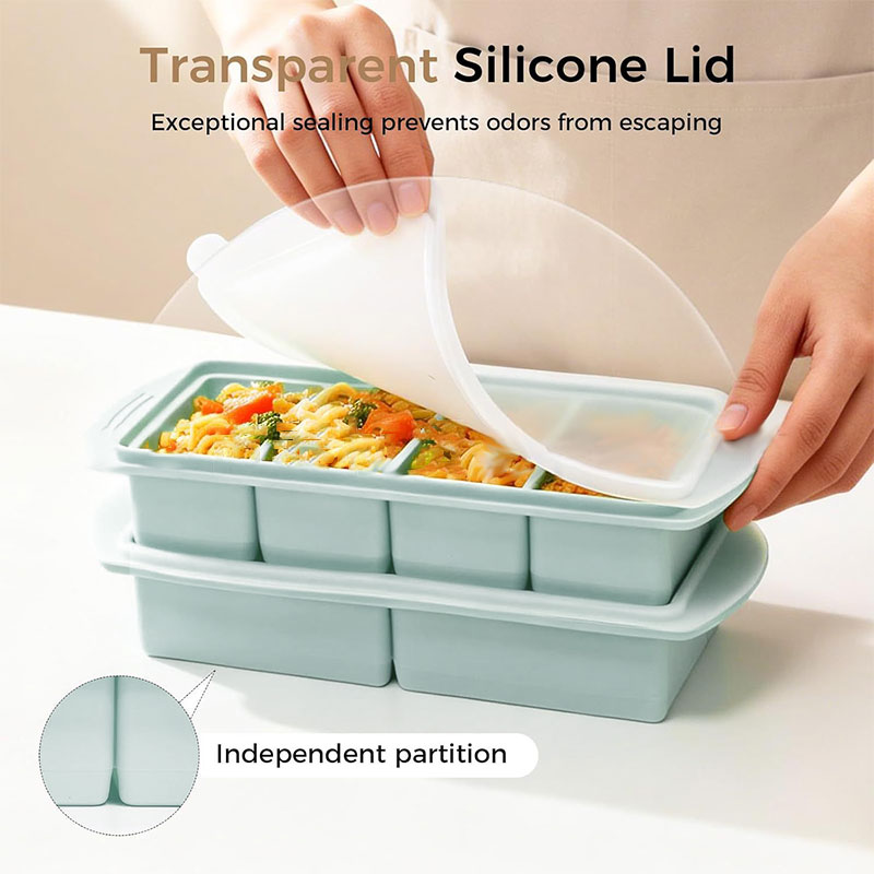 Silicone Freezer Tray With Lid - Xl Food Storage Containers With Lids のレビューと価格