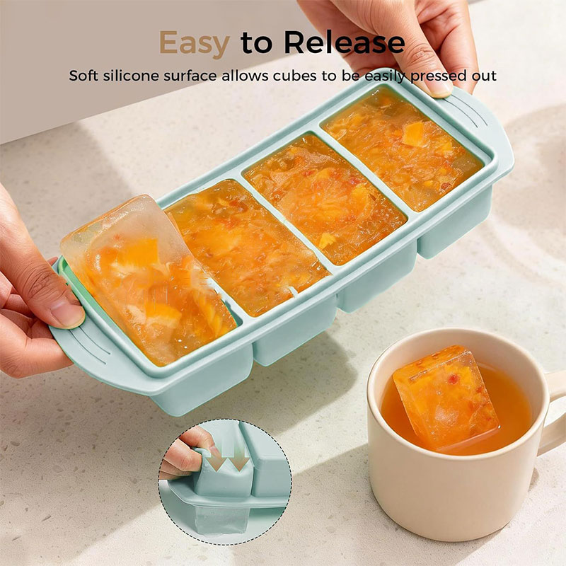 Silicone Freezer Tray With Lid - Xl Food Storage Containers With Lids のレビューと価格