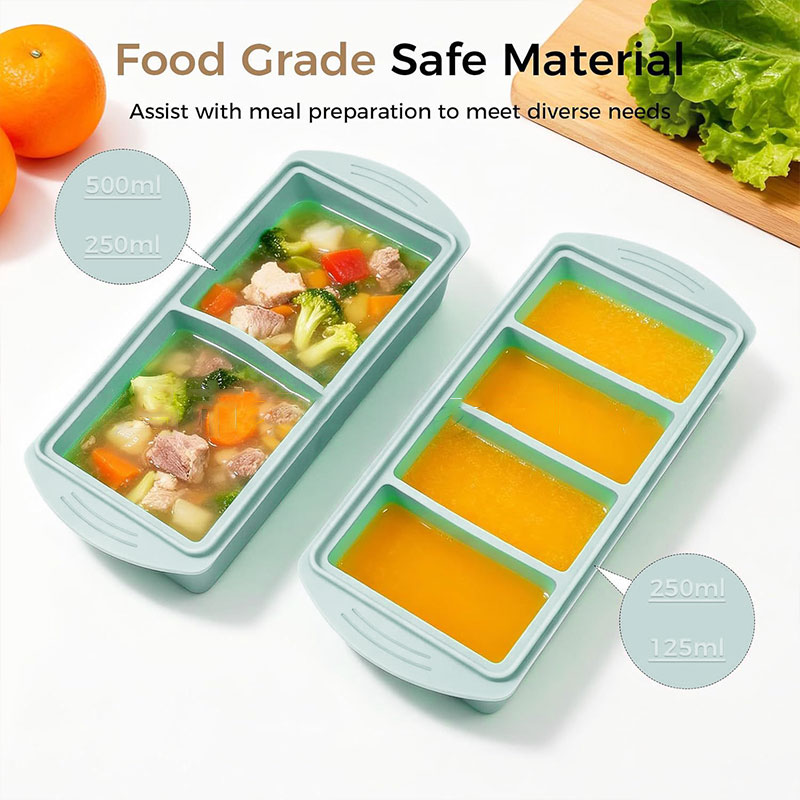 Silicone Freezer Tray With Lid - Xl Food Storage Containers With Lids のレビューと価格