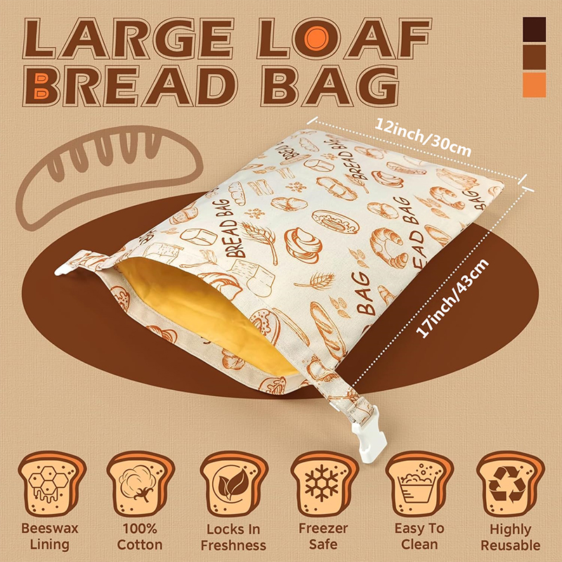 Sourdough Bread Bags Reusable  - Beeswax Food Wrap のレビューと価格