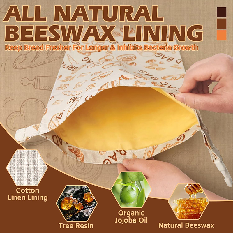 Sourdough Bread Bags Reusable  - Beeswax Food Wrap のレビューと価格