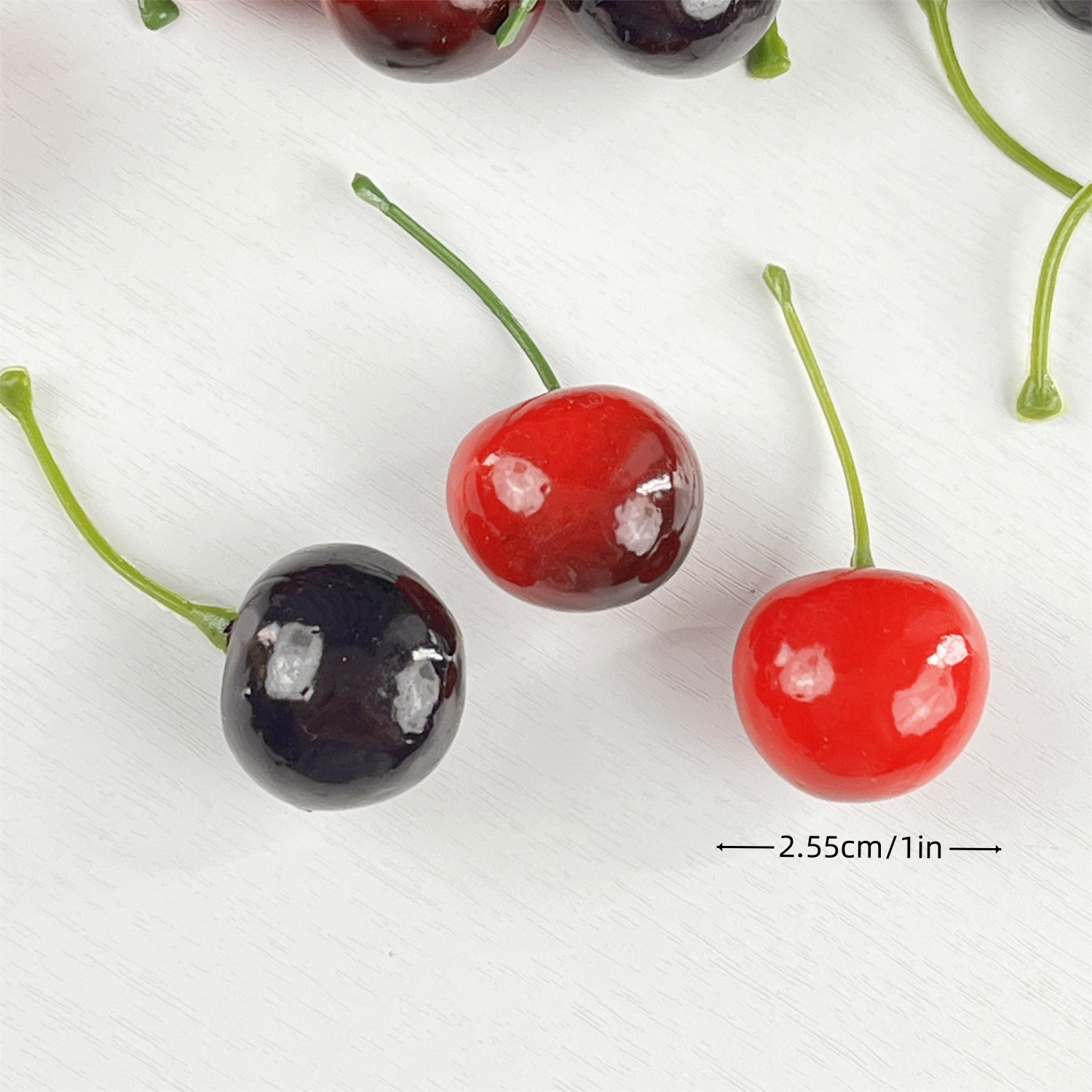 50PCS Artificial Cherry Fake F - Food Storage On Table のレビューと価格