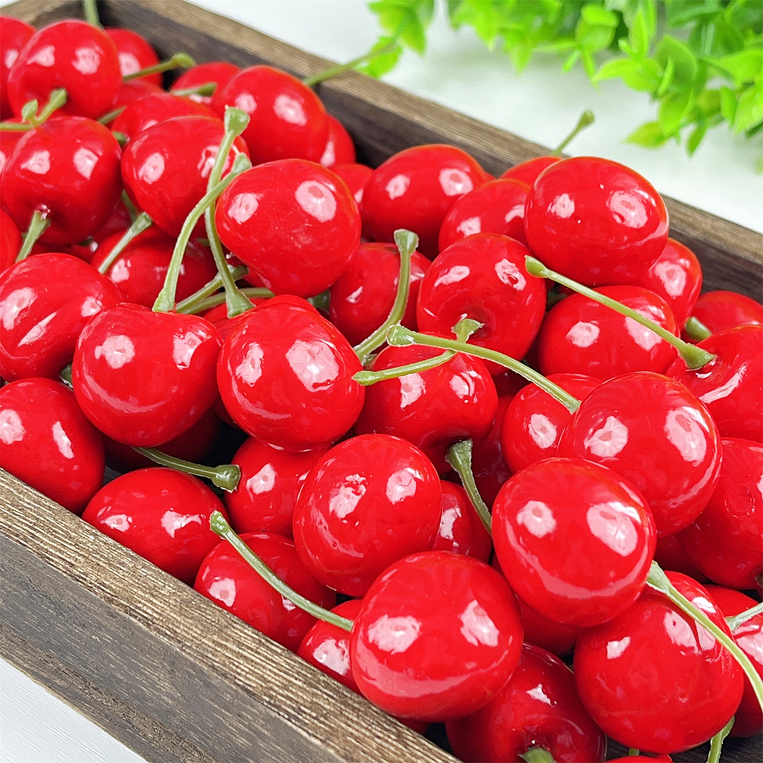 50PCS Artificial Cherry Fake F - Food Storage On Table のレビューと価格