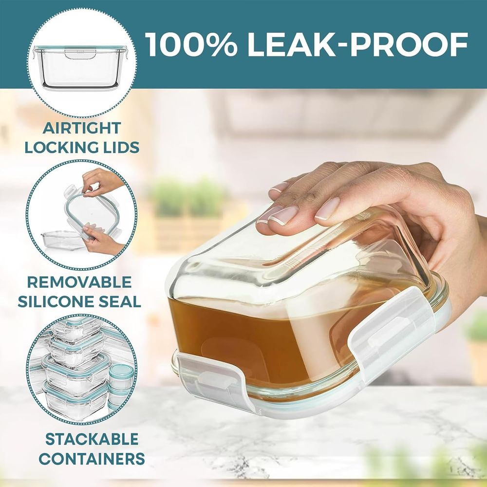 Pc Set Glass Food Storage Cont - Food Storage Containers Set のレビューと価格