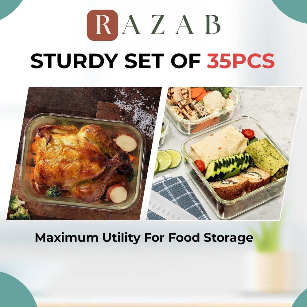 Pc Set Glass Food Storage Cont - Food Storage Containers Set のレビューと価格