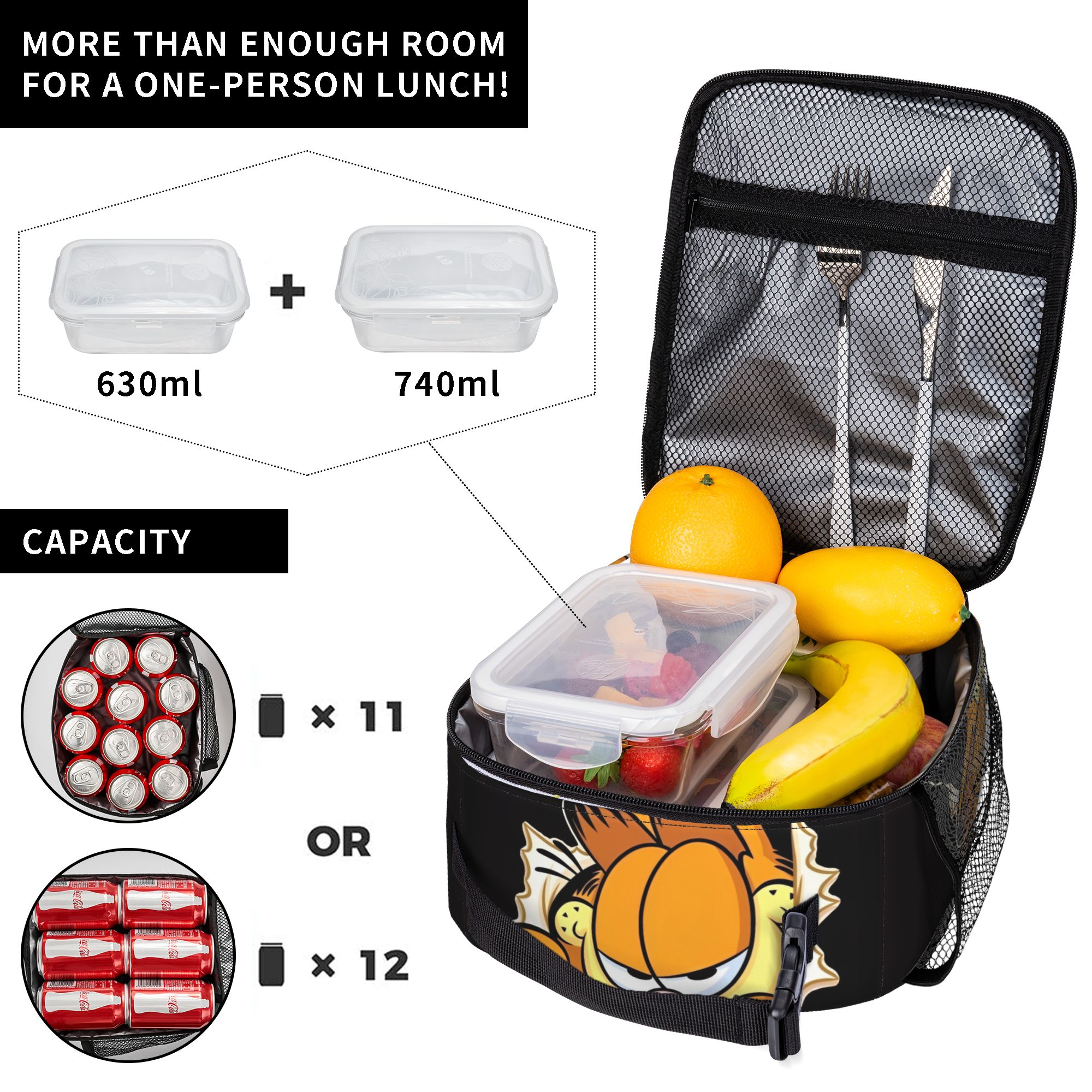 Garfielded Insulated Lunch Bag - Food Storage In Cooler のレビューと価格