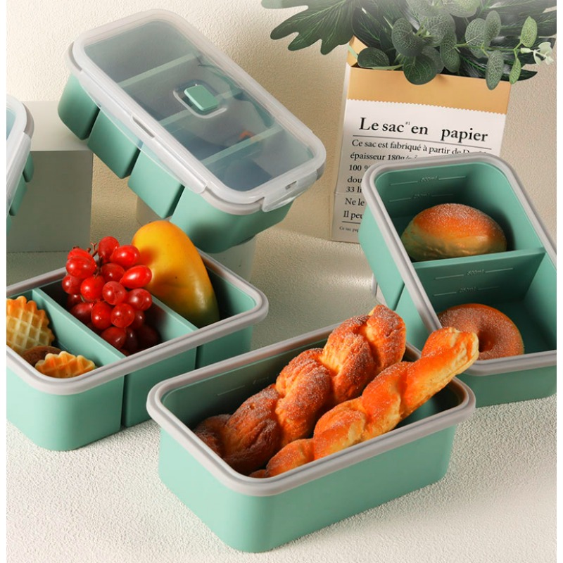Reusable Large Divided Silicon - Food Storage Box Large のレビューと価格