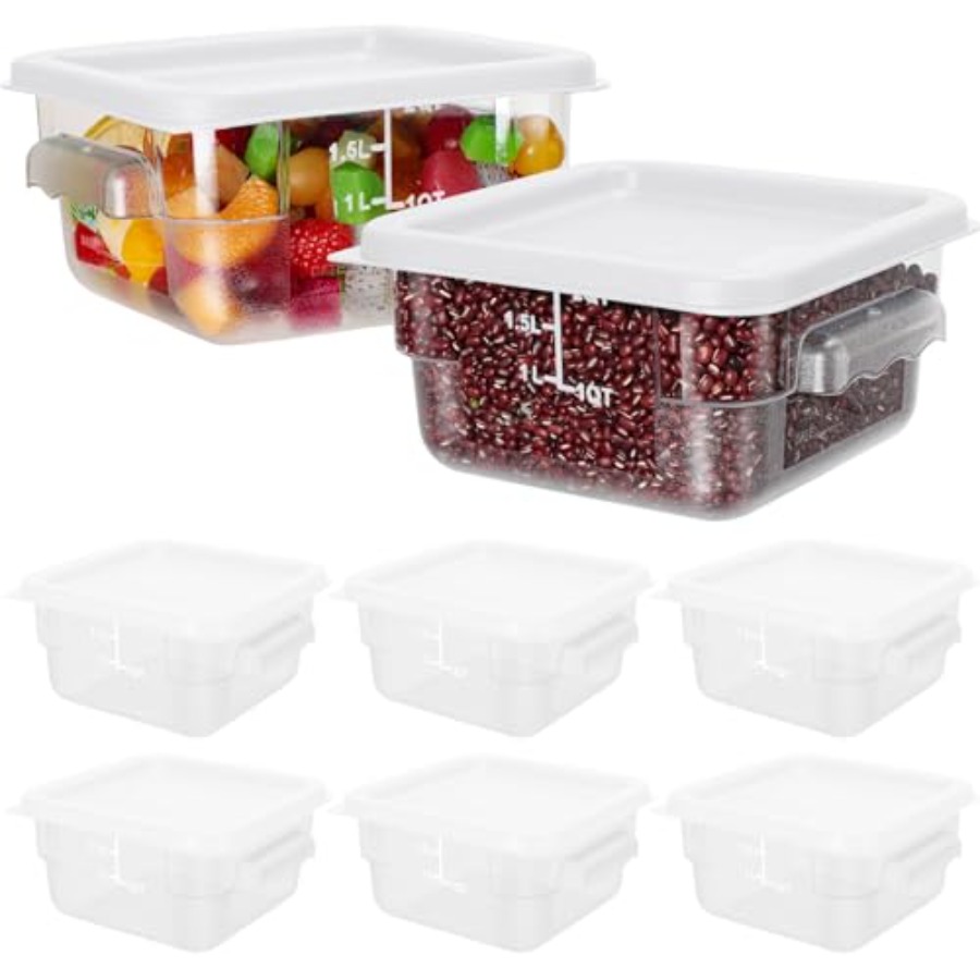 8 Pcs 2 Quart Food Storage Con - Food Storage Quart Containers のレビューと価格