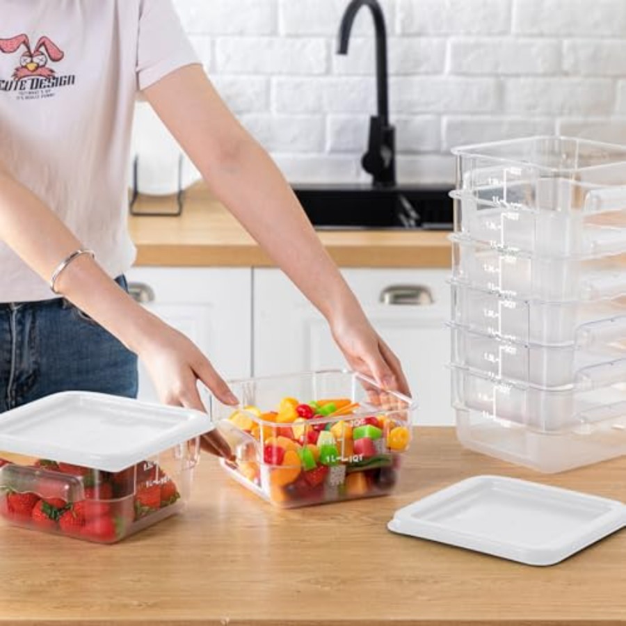 8 Pcs 2 Quart Food Storage Con - Food Storage Quart Containers のレビューと価格