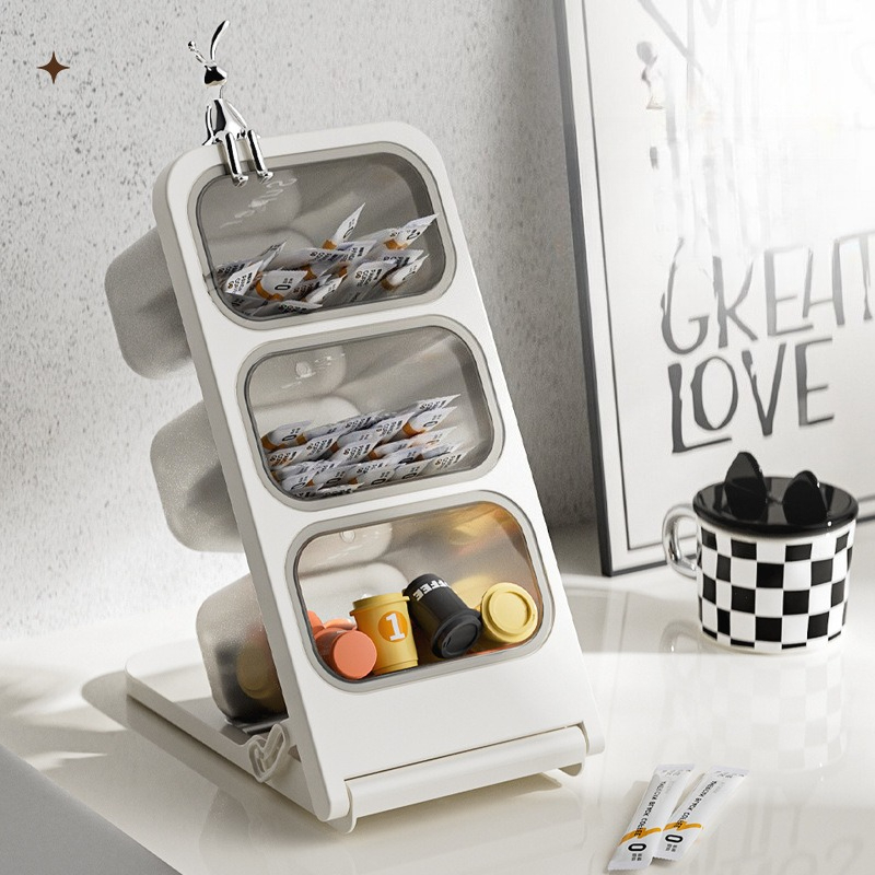 3 Tier Tea Bag Organizer Plast - Food Storage Box Large のレビューと価格