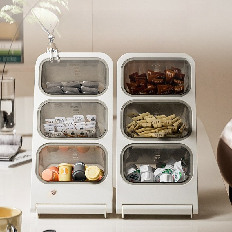 3 Tier Tea Bag Organizer Plast - Food Storage Box Large のレビューと価格