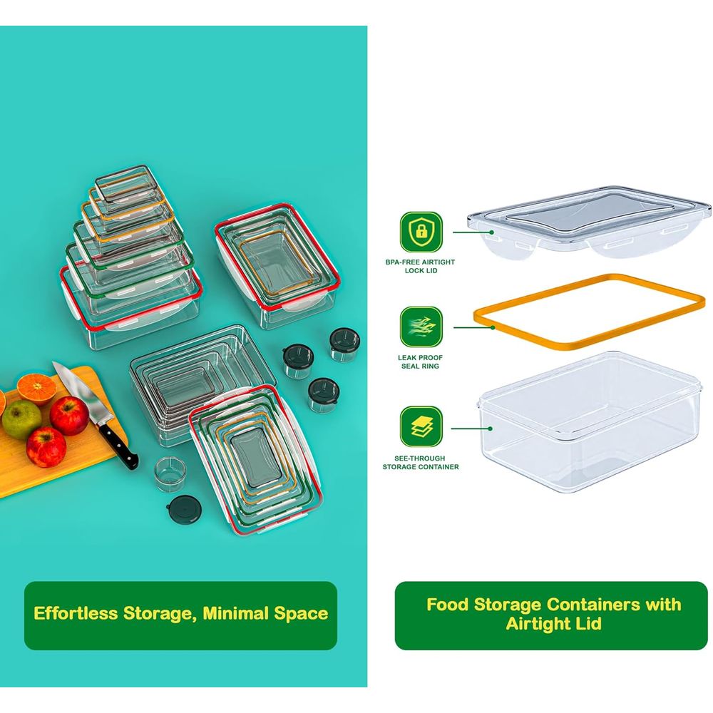 70 Pcs Large Food Storage Cont - Food Storage Containers Set のレビューと価格