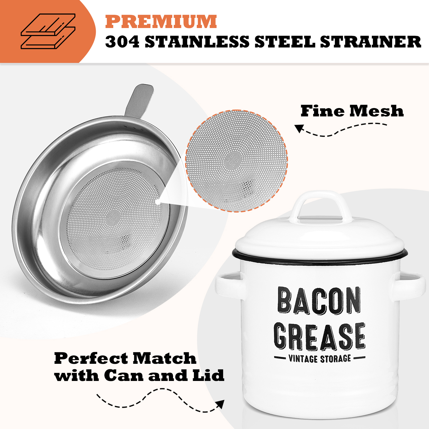 Bacon Grease Container with St - Xl Food Storage Containers With Lids のレビューと価格