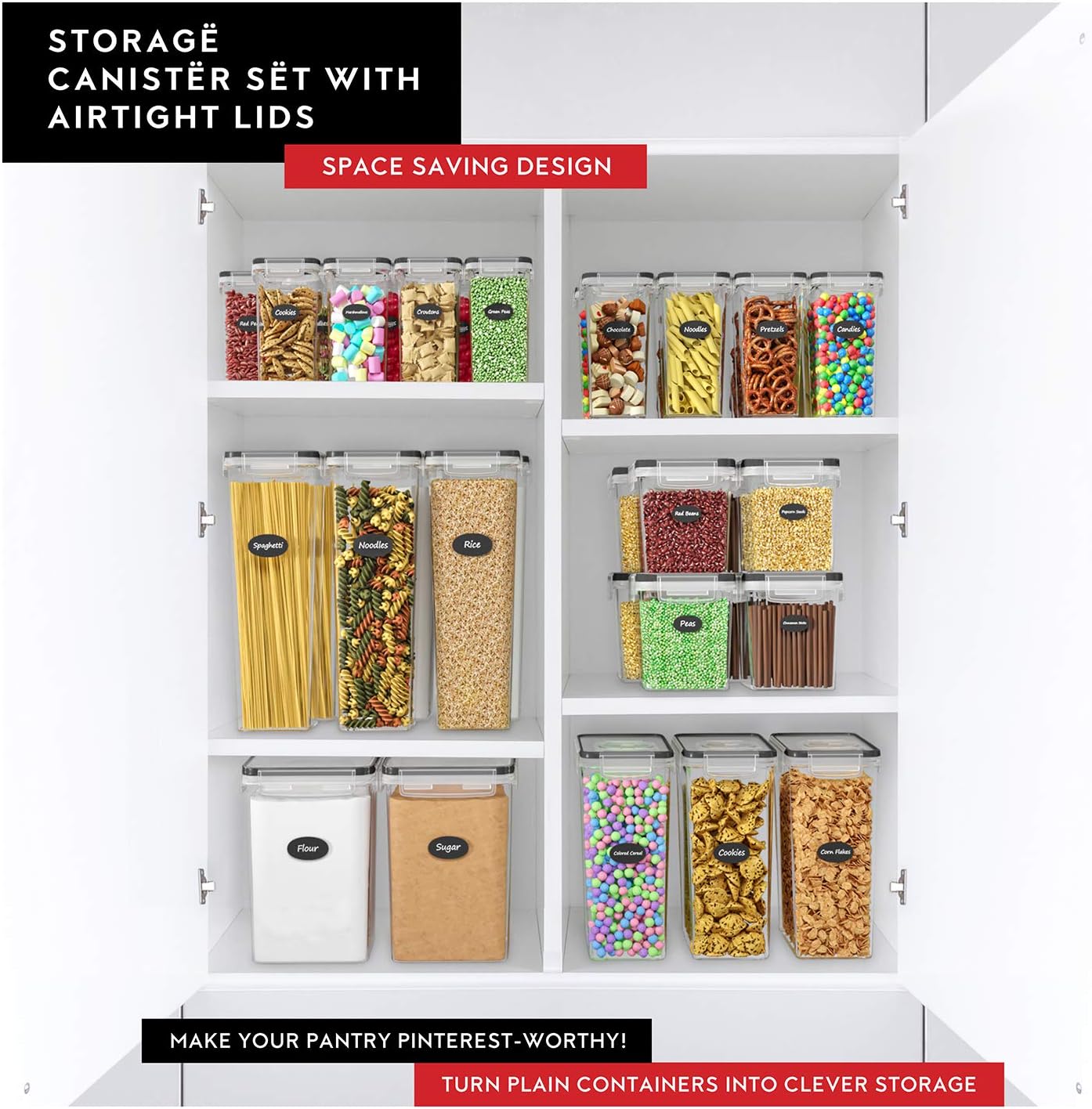 Flour Sugar Storage Containers - Food Storage Containers Set のレビューと価格
